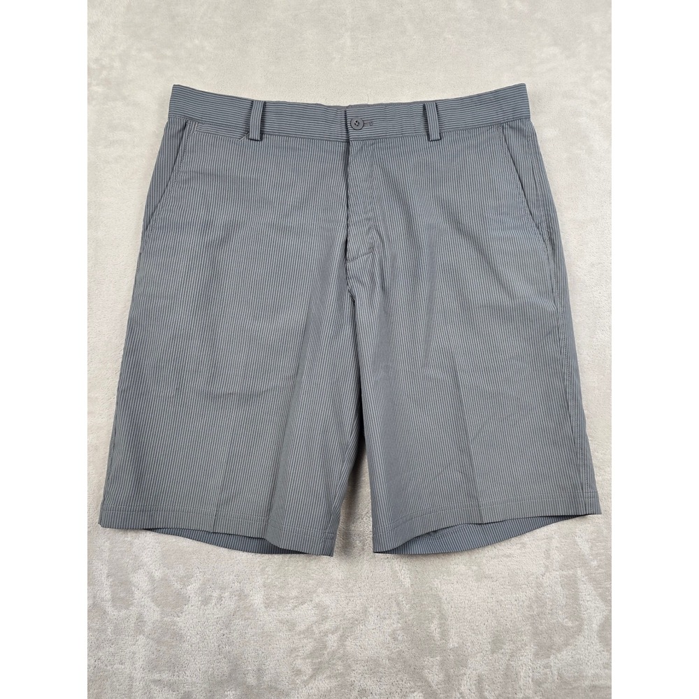 Nike Golf‎ Shorts Mens 34 Gray Striped Dri-Fit Tour Performance 639802-021